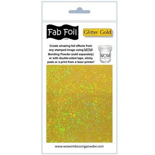 Fabulous Foil 10cm.x100cm. Glitter Gold