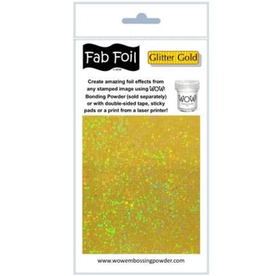 Wow Fabulous Foil 10cm.x100cm. Glitter Gold