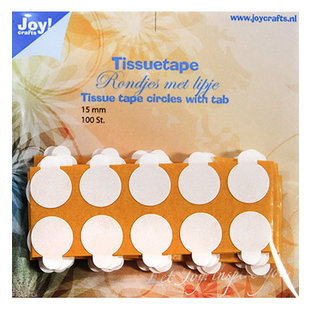 Joy Crafts Tissue Tape rond 15mm. met treklipje 100st