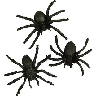 Spinnen Zwart Afmeting 4 cm 10 st.