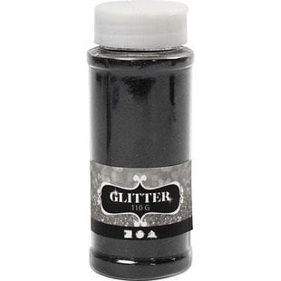 Glitter pot 110 gr. Zwart