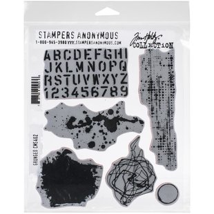 Tim Holtz Cling Stamp Grunged