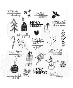 Tim Holtz Cling Stamp Seasonal Scribbles