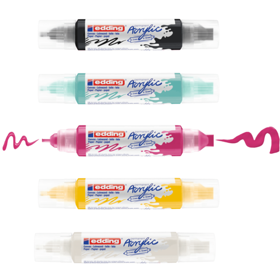 Edding Edding Acrylic marker Double-liner set/5 Modern basic