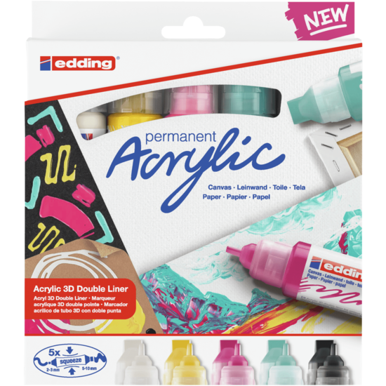 Edding Edding Acrylic marker Double-liner set/5 Modern basic