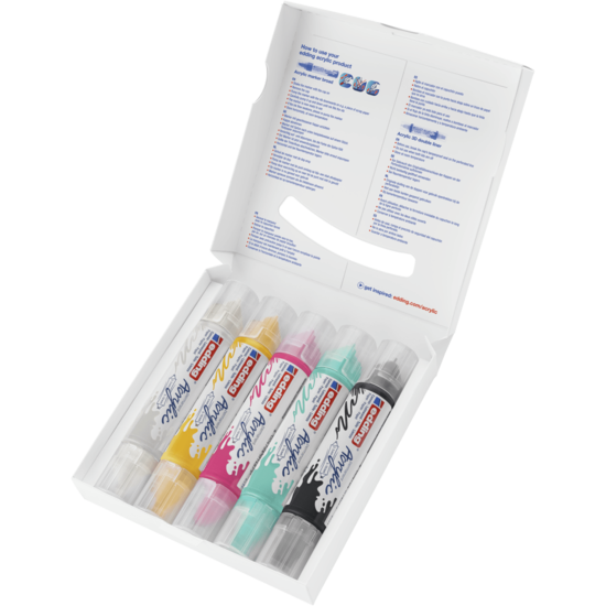 Edding Edding Acrylic marker Double-liner set/5 Modern basic