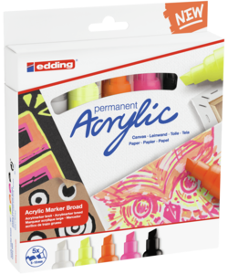 Edding Acrylic marker Broad set/5 Neon