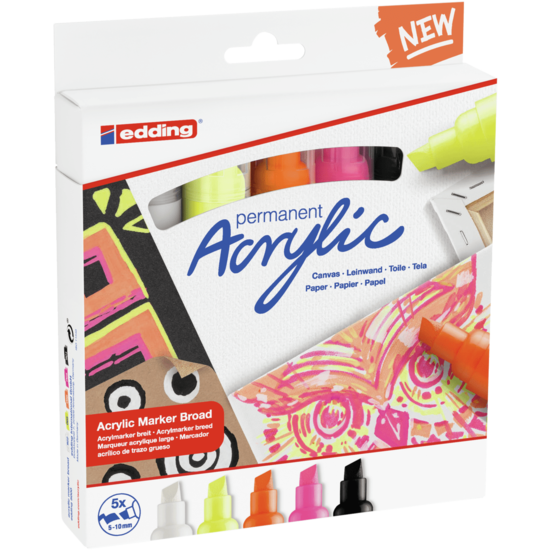 Edding Edding Acrylic marker Broad set/5 Neon