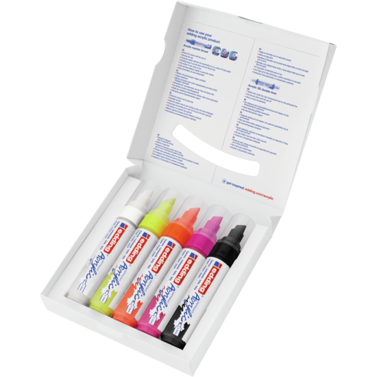 Edding Edding Acrylic marker Broad set/5 Neon