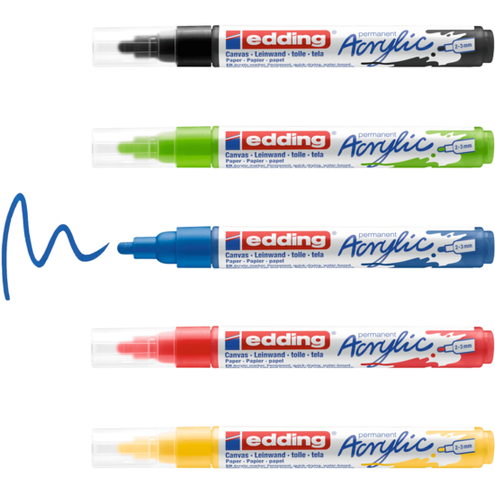Edding Edding Acrylic marker Medium set/5 Basic