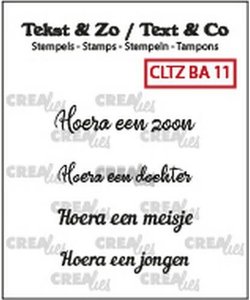 Crealies Stempel Tekst & Zo  4x Baby 11 max. 31 mm