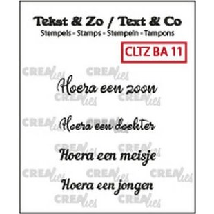 Crealies Stempel Tekst & Zo  4x Baby 11 max. 31 mm