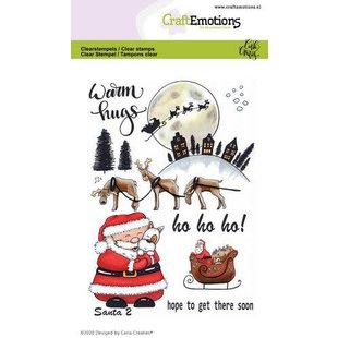 CraftEmotions Stempel A6 Santa 2 by Carla Creaties