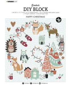 Studio Light  Essentials DIY block A4 Happy Christmas Nr.12