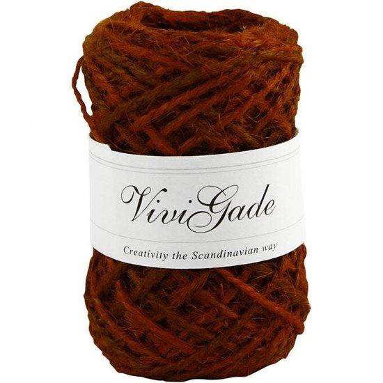 Vivi Gade Natuurlijk hennepdraad 1-2 mm 30 mtr. Rood