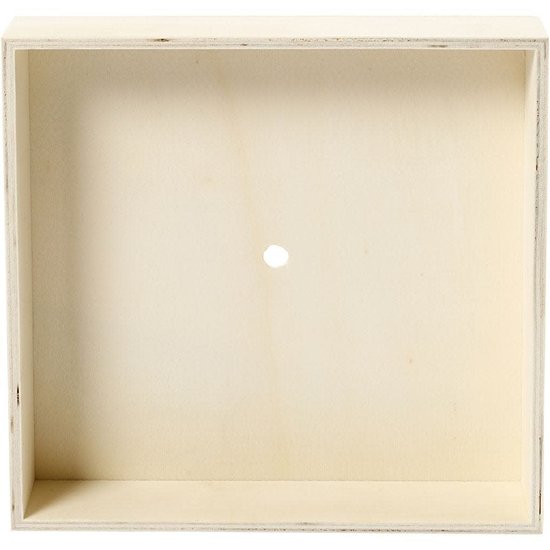 Creotime Houten Box voor uurwerk afmeting  19x19x3 cm