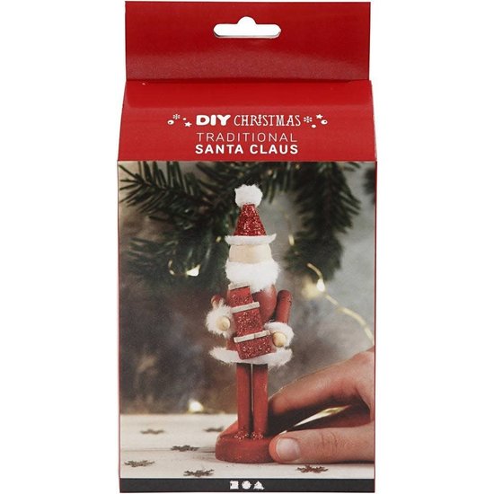 Creotime DIY Kit Christmas Kerstman (hout) H: 13.5 cm