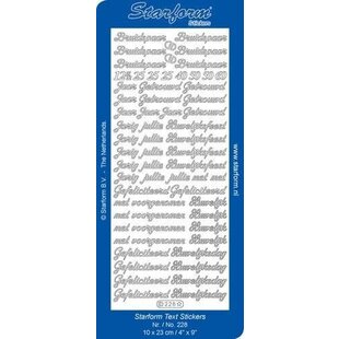 Starform stickers text Huwelijk Goud / Gold