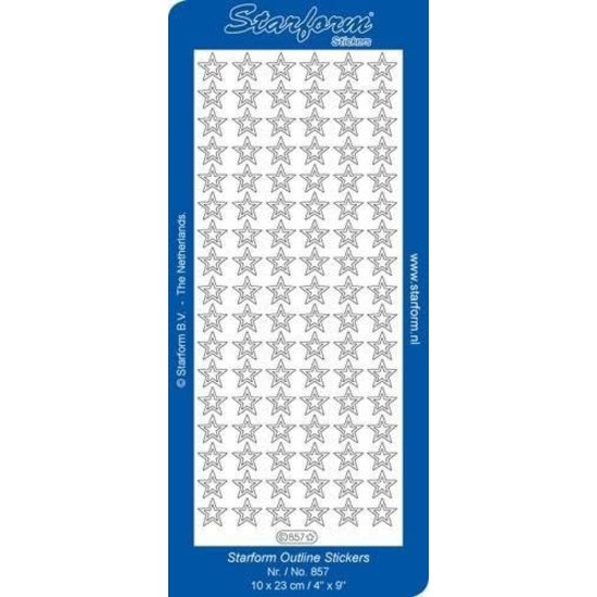 Starform Starform Stickervel Sterren klein 10x23cm Goud nr. 857