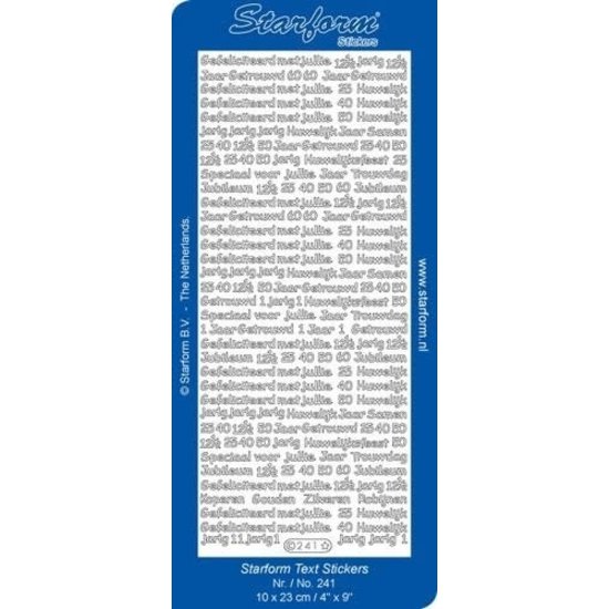 Starform Starform stickers text Huwelijk Zilver / Silver