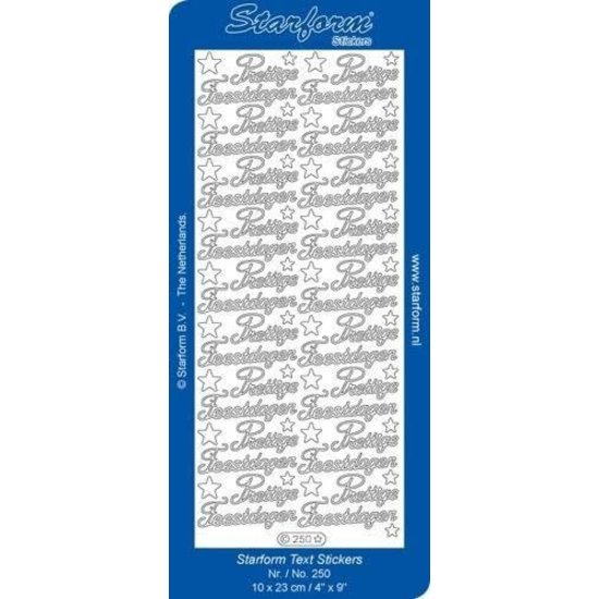 Starform Starform Stickers Prettige Feestdagen Goud 10st