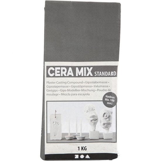 Creotime Cera-Mix Standaard gipsgietmix,  1kg lichtgrijs