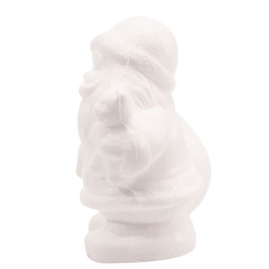 Piepschuim Kerstman met beer 17.5cm