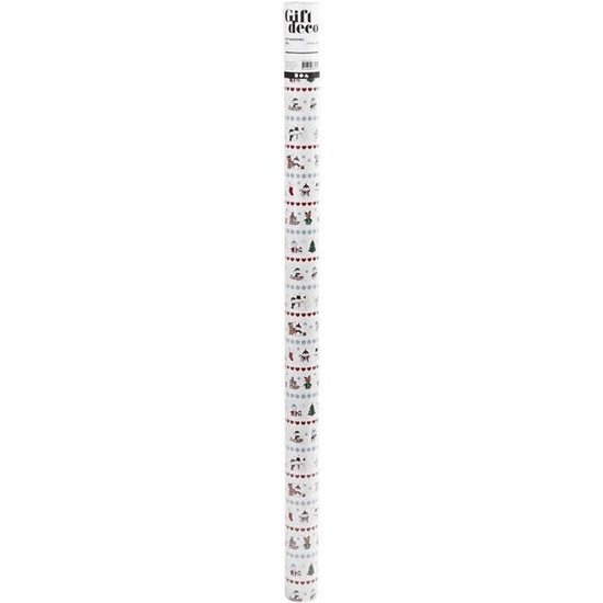 Creotime Cadeaupapier Kerst Polar Fun 80 gr. 70cm x 4 mtr