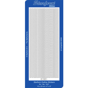 Starform Stickervel Randjes 10x23cm Zilver nr. 1001