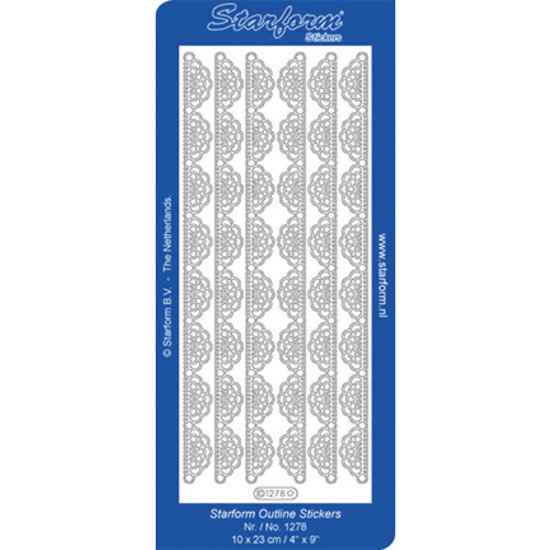 Starform Starform Stickervel Randjes 10x23cm Goud nr. 1278