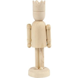 Houten Figuur met Kroontje h:13 cm berkehout