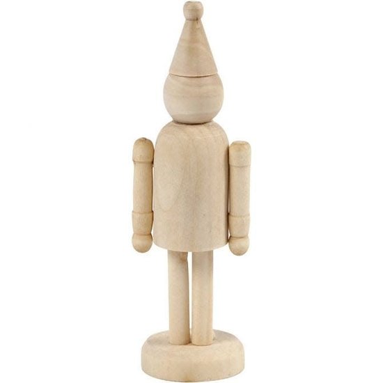Creotime Houten Figuur Kaboutermuts h:13 cm berkehout