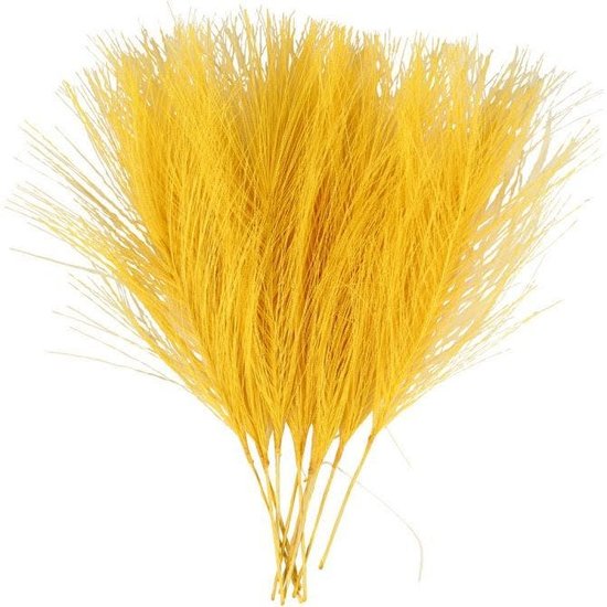 Creotime Kunstveren L: 15 cm B: 8 cm Geel 10 stuks