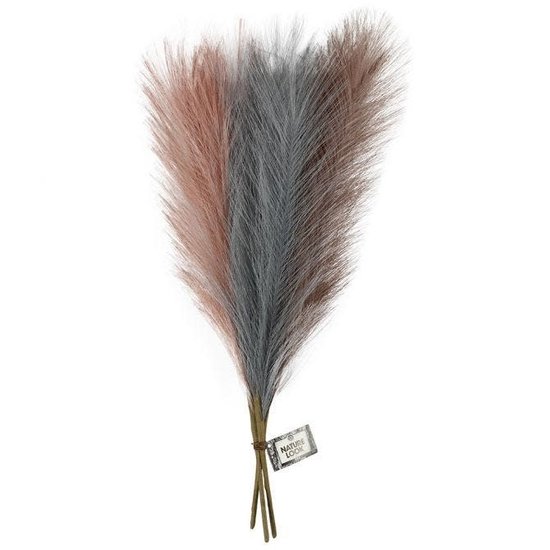Creotime Pampa gras L: 50 cm zacht blauw, frosted lila en antiek roze 3 stuks