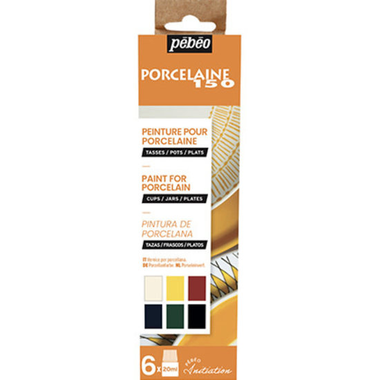 Pebeo Pebeo Porcelaine 150 Porseleinverf Initation gloss Set 6x20ml
