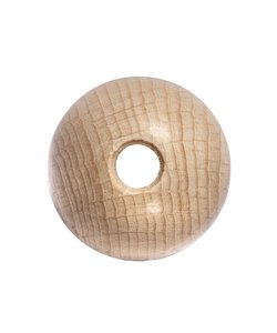 Houten bal naturel 18mm Boring 4mm