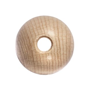Houten bal naturel 18mm Boring 4mm