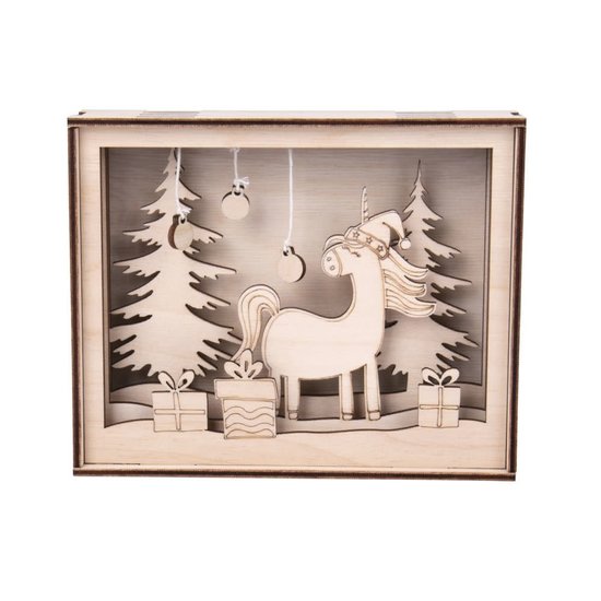 Rayher Rayher Houten DIY Bouwset Kerst Eenhoorn