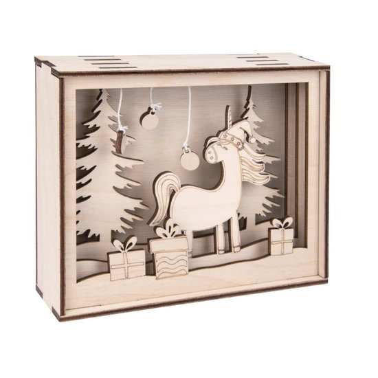 Rayher Rayher Houten DIY Bouwset Kerst Eenhoorn