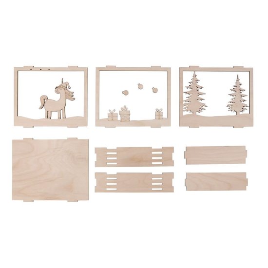 Rayher Rayher Houten DIY Bouwset Kerst Eenhoorn