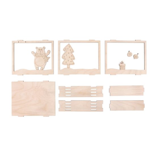 Rayher Rayher Houten DIY Bouwset Kerst Beer