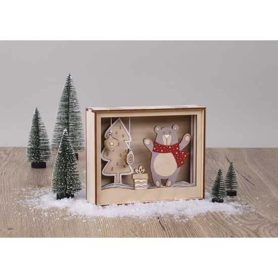 Rayher Rayher Houten DIY Bouwset Kerst Beer