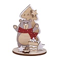 Rayher Rayher Houten DIY Bouwset Instekers Voor Stolp Kerst Beer 8,2cm., ø 6cm.