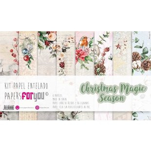 Papers For You Canvas Scrap Pack Christmas Magic Season 12x12'' 6st