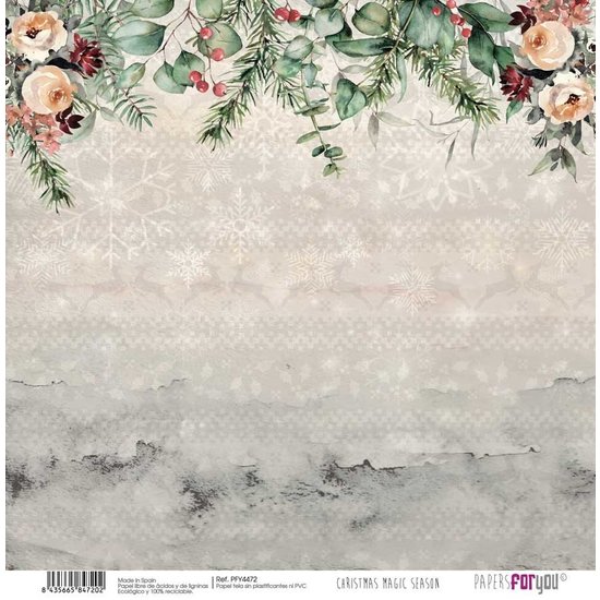 Papers For You Papers For You Canvas Scrap Pack Christmas Magic Season 12x12'' 6st