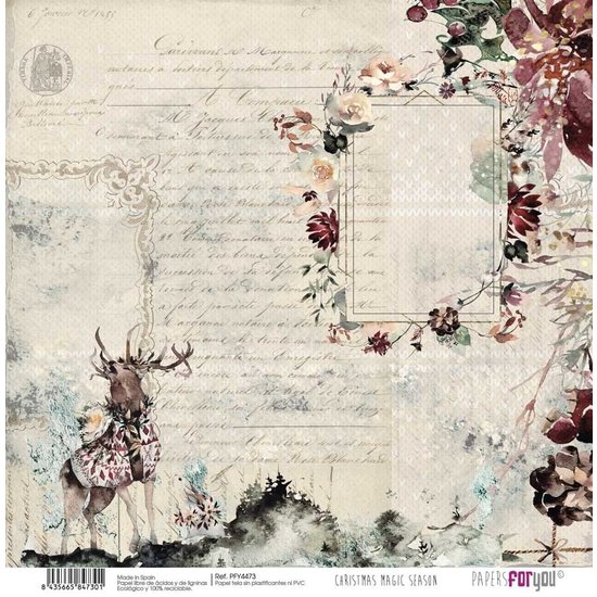 Papers For You Papers For You Canvas Scrap Pack Christmas Magic Season 12x12'' 6st
