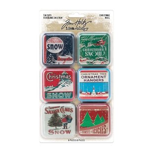 Tim Holtz Idea-Ology Christmas Tin Tops