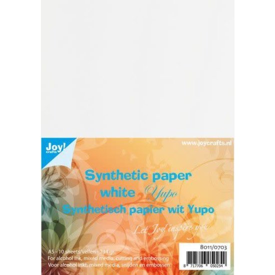 Joy Crafts Joy Yupo Papier / Synthetisch Papier Wit 234 gr.  A5 10 vellen