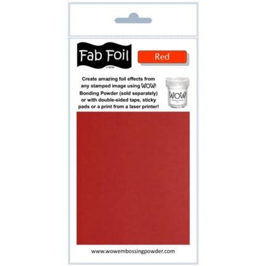 Wow Fabulous Foil 10cm.x100cm. Red