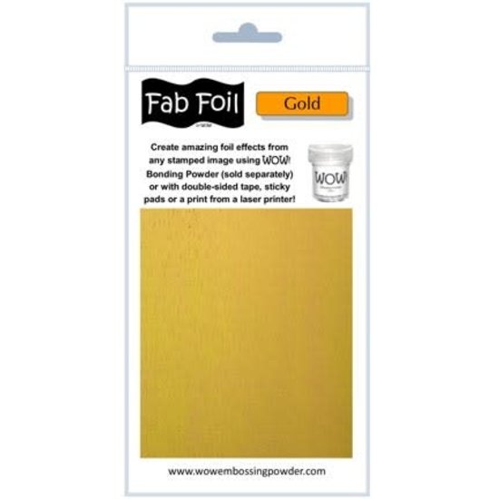 Wow Fabulous Foil 10cm.x100cm. Bright Gold